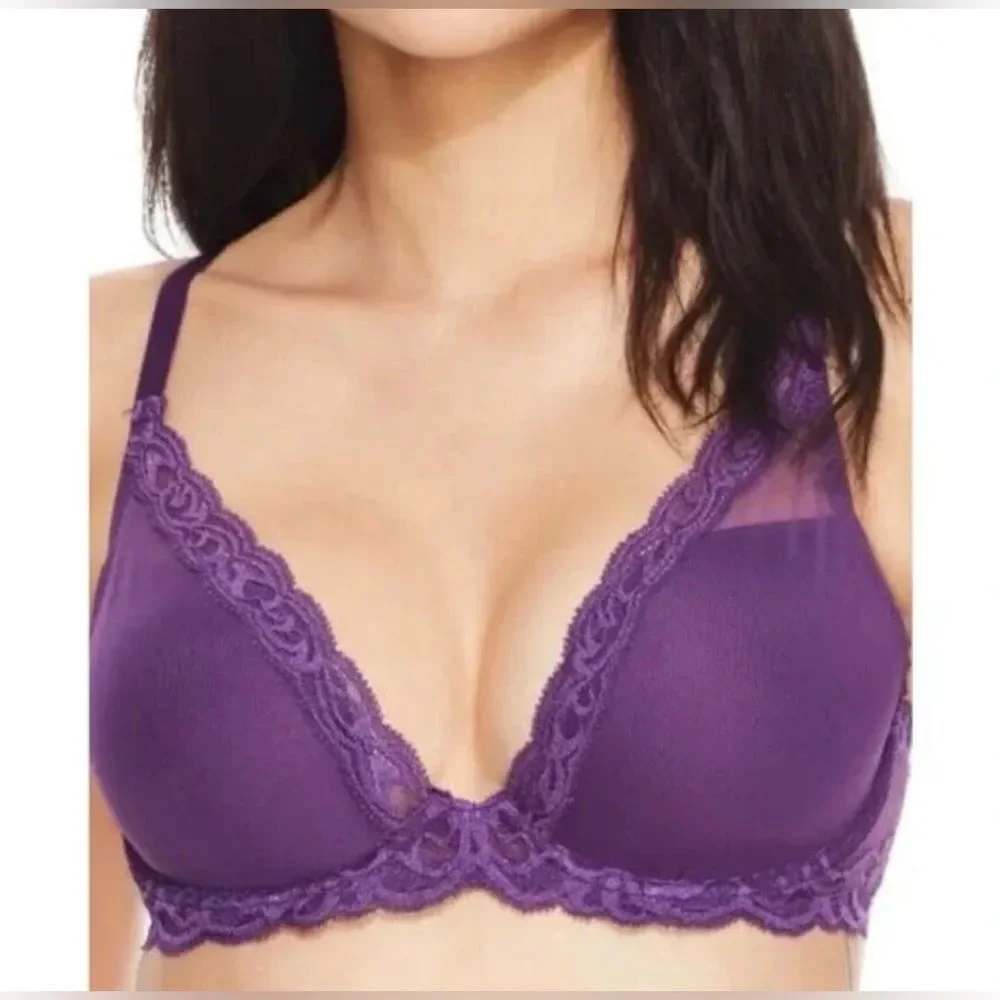 Natori Feathers Full Figure Contour Underwire Bra 34B Raddichio NEW MSRP $68